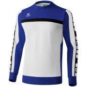 Sweat-shirt 5-CUBES Erima homme blanc/bleu indigo/noir - 