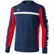 Sweat-shirt 5-CUBES Erima homme bleu marine/rouge - 