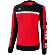 Sweat-shirt 5-CUBES Erima  femme rouge/noir/blanc - 