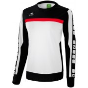 Sweat-shirt 5-CUBES Erima  femme blanc/noir/rouge - 