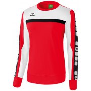 Sweat-shirt 5-CUBES Erima  femme rouge/blanc/noir - 