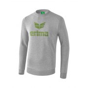 Sweat-shirt Essential Erima homme gris clair chiné/twist of citron vert - 